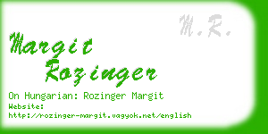 margit rozinger business card